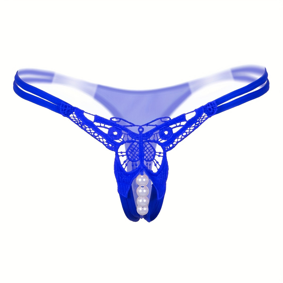 Sexy Butterfly Embroidery Thongs - Sheer Mesh Panties With Open Crotch For Women&