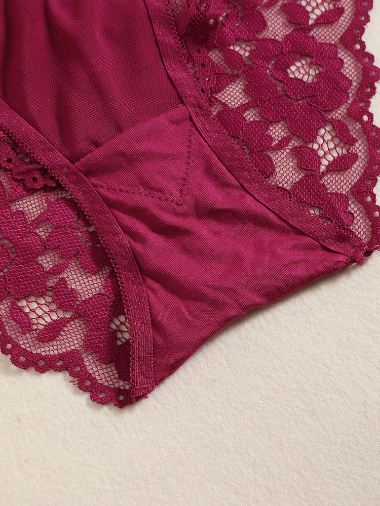 Romantic Lace Embroidery Lingerie Set - Soft & Breathable Push-Up Bra with Sheer Panty - Perfect Seductive Valentines Gift for Her - Womens Comfortable Intimate Wear - Lena & Miles Exquisite Boutique LLC.