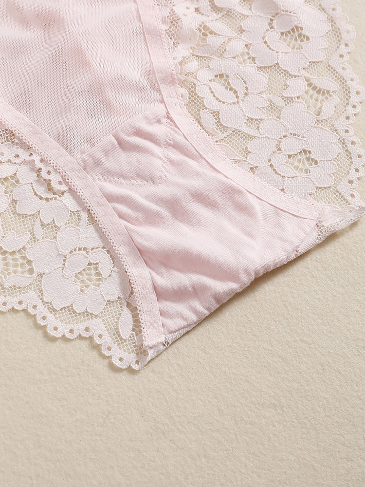 Romantic Lace Embroidery Lingerie Set - Soft & Breathable Push-Up Bra with Sheer Panty - Perfect Seductive Valentines Gift for Her - Womens Comfortable Intimate Wear - Lena & Miles Exquisite Boutique LLC.