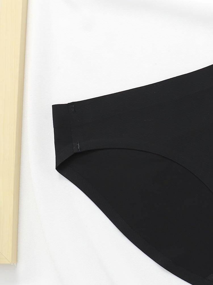 7pcs Mixed Color Bikini Panties, Breathable & Soft Elastic Panties, Women&