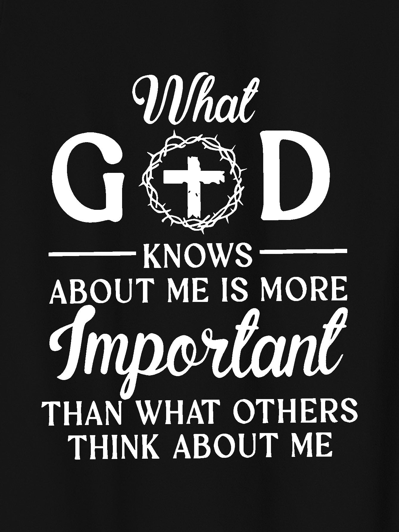 What God Knows About Me Is Important Print Men&