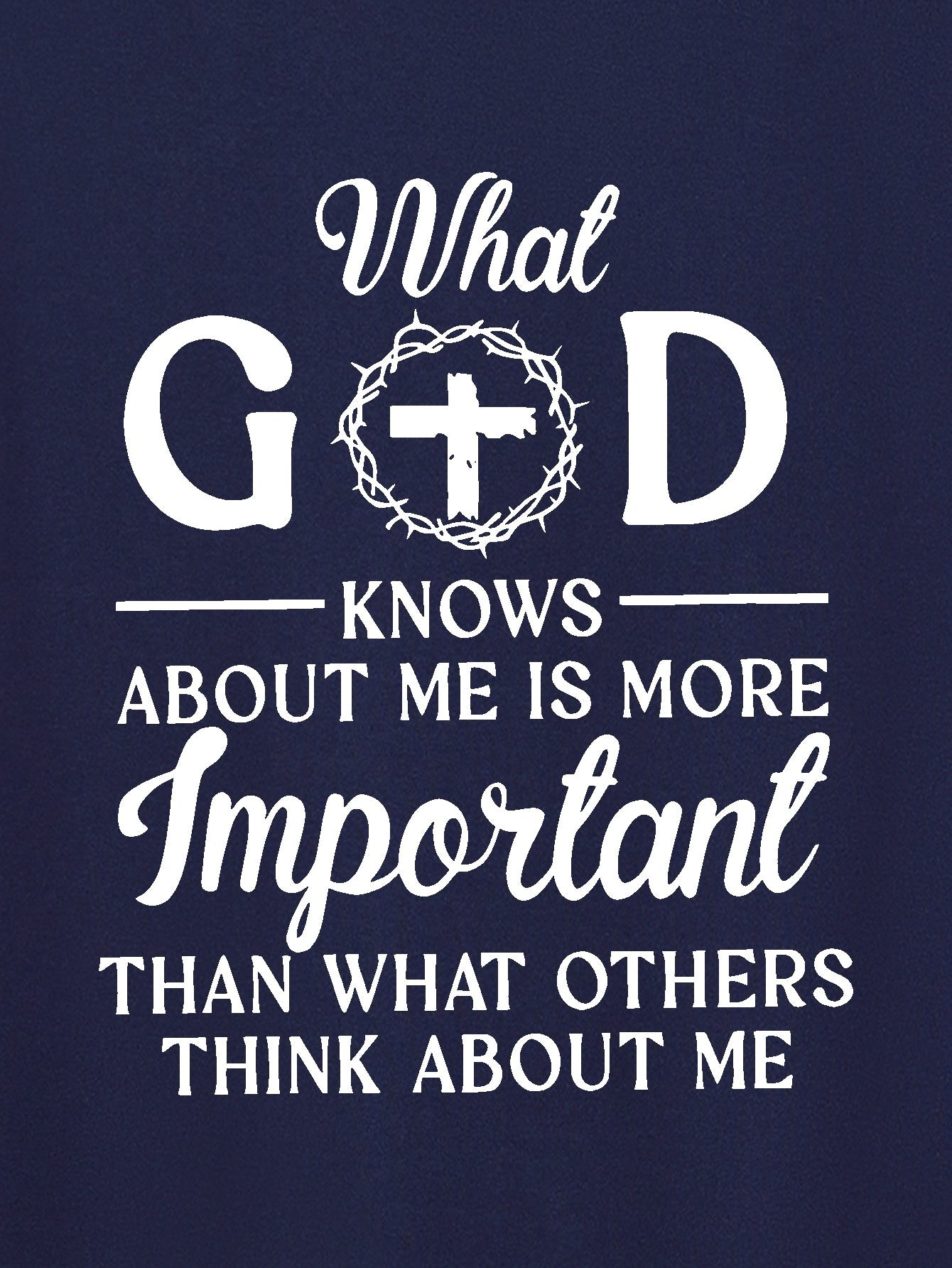 What God Knows About Me Is Important Print Men&