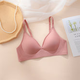 Simple Solid Wireless Bra, Comfy & Breathable Stretch Intimates Bra, Women&