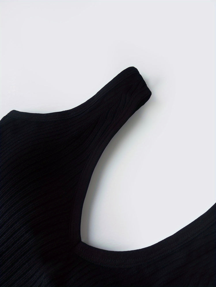 3pcs Comfortable Ribbed Tank Top - Wireless, Detachable Chest Pads, Breathable, Soft, and Seamless Lingerie & Underwear for Women - Casual, Everyday Wear - Lena & Miles Exquisite Boutique LLC.