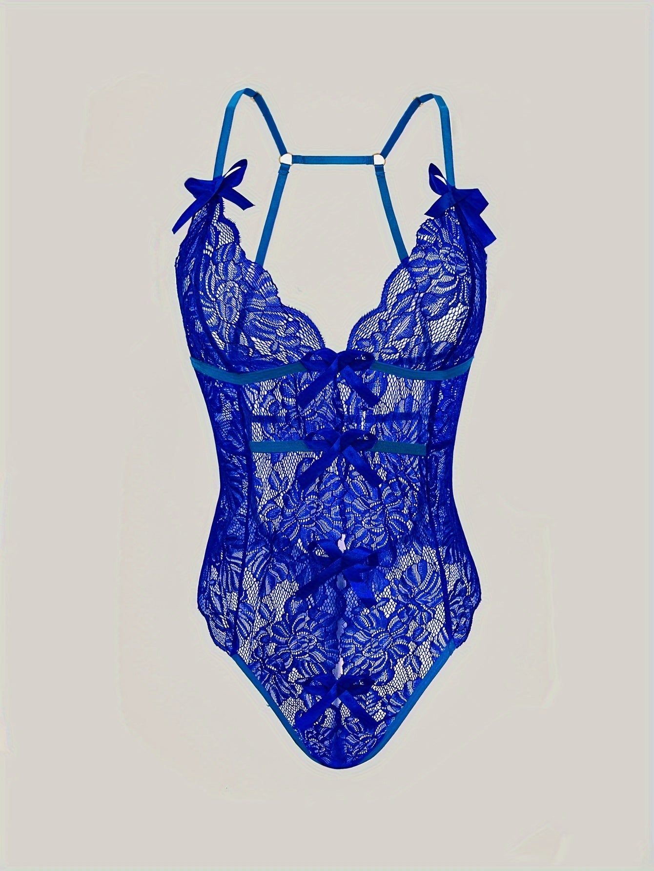 Sexy Floral Lace Sleeveless Teddy Bodysuit - Deep V Backless, Seductive Lingerie, Soft Comfortable Fabric, Perfect for Romantic Nights, Honeymoon, Anniversary, and Bachelorette Party - Womens Underwear for Confidence Boost - Lena & Miles Exquisite Boutique LLC.