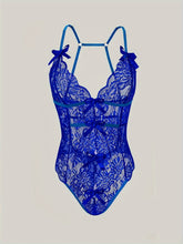 Sexy Floral Lace Sleeveless Teddy Bodysuit - Deep V Backless, Seductive Lingerie, Soft Comfortable Fabric, Perfect for Romantic Nights, Honeymoon, Anniversary, and Bachelorette Party - Womens Underwear for Confidence Boost - Lena & Miles Exquisite Boutique LLC.