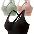 3pcs High-Support Criss Cross Back Sports Bras - Breathable, Shockproof, Removable Padding, Mid-Elasticity, Zipper Front Closure - Womens Fitness Lingerie & Underwear for High-Impact Activities - Lena & Miles Exquisite Boutique LLC.