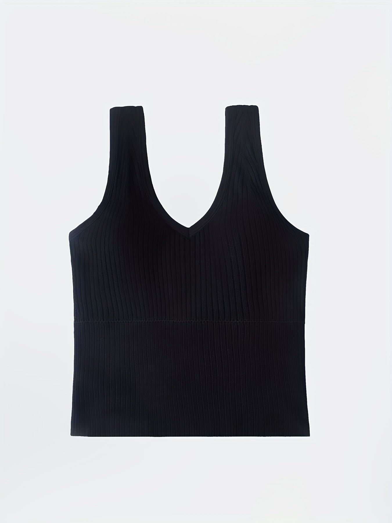 3pcs Comfortable Ribbed Tank Top - Wireless, Detachable Chest Pads, Breathable, Soft, and Seamless Lingerie & Underwear for Women - Casual, Everyday Wear - Lena & Miles Exquisite Boutique LLC.