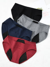 10 Pcs Comfy High Support Mid Rise Period Panties - Breathable Cotton Lingerie with Polyester Lining for Comfortable Wear - Full Coverage, Simple Solid Color Design, Anti-Leak Protection - Lena & Miles Exquisite Boutique LLC.