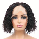 Beaushine Luxury Bob Human Hair Wigs - Short Water Wave Wet Wavy Style for Black Women - 10inch 13x4x1 Middle Part, Glueless Lace Closure, Pre-Plucked, 150% Density - Naturally Luscious and Easy to Style - Lena & Miles Exquisite Boutique LLC.