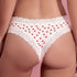 Adorable Heart Print Hipster Panties with Festive Lace Trim - Low Waist, Soft & Comfortable Intimates for Women - Perfect Kings Day Lingerie - Lena & Miles Exquisite Boutique LLC.