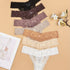 7pcs Floral Lace Cheeky Thongs, Sultry Semi-sheer Low Waist Panties, Women&