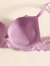 Romantic Lace Embroidery Lingerie Set - Soft & Breathable Push-Up Bra with Sheer Panty - Perfect Seductive Valentines Gift for Her - Womens Comfortable Intimate Wear - Lena & Miles Exquisite Boutique LLC.