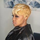 Pixie Cut Wig For Women Human Hair 613 Mixed 27