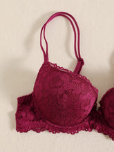 Romantic Lace Embroidery Lingerie Set - Soft & Breathable Push-Up Bra with Sheer Panty - Perfect Seductive Valentines Gift for Her - Womens Comfortable Intimate Wear - Lena & Miles Exquisite Boutique LLC.