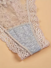 7pcs Floral Lace Cheeky Thongs, Sultry Semi-sheer Low Waist Panties, Women&