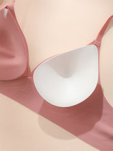 Simple Solid Wireless Bra, Comfy & Breathable Stretch Intimates Bra, Women&