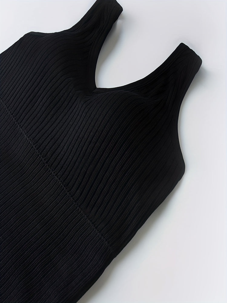 3pcs Comfortable Ribbed Tank Top - Wireless, Detachable Chest Pads, Breathable, Soft, and Seamless Lingerie & Underwear for Women - Casual, Everyday Wear - Lena & Miles Exquisite Boutique LLC.