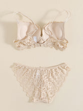 Romantic Lace Embroidery Lingerie Set - Soft & Breathable Push-Up Bra with Sheer Panty - Perfect Seductive Valentines Gift for Her - Womens Comfortable Intimate Wear - Lena & Miles Exquisite Boutique LLC.