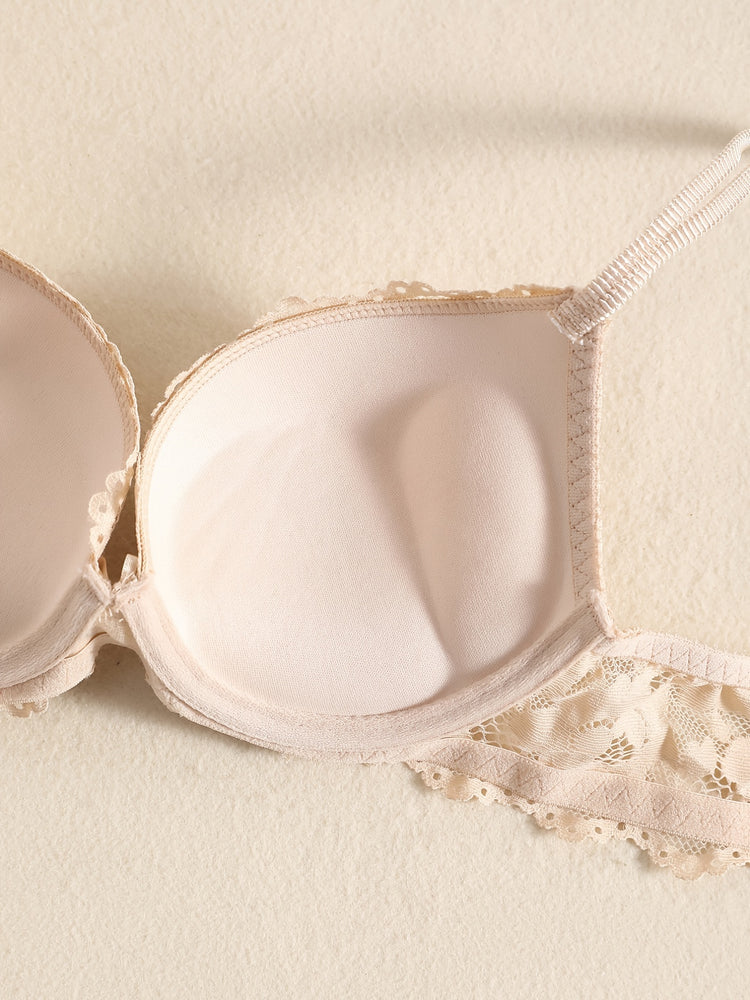 Romantic Lace Embroidery Lingerie Set - Soft & Breathable Push-Up Bra with Sheer Panty - Perfect Seductive Valentines Gift for Her - Womens Comfortable Intimate Wear - Lena & Miles Exquisite Boutique LLC.