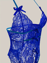 Sexy Floral Lace Sleeveless Teddy Bodysuit - Deep V Backless, Seductive Lingerie, Soft Comfortable Fabric, Perfect for Romantic Nights, Honeymoon, Anniversary, and Bachelorette Party - Womens Underwear for Confidence Boost - Lena & Miles Exquisite Boutique LLC.