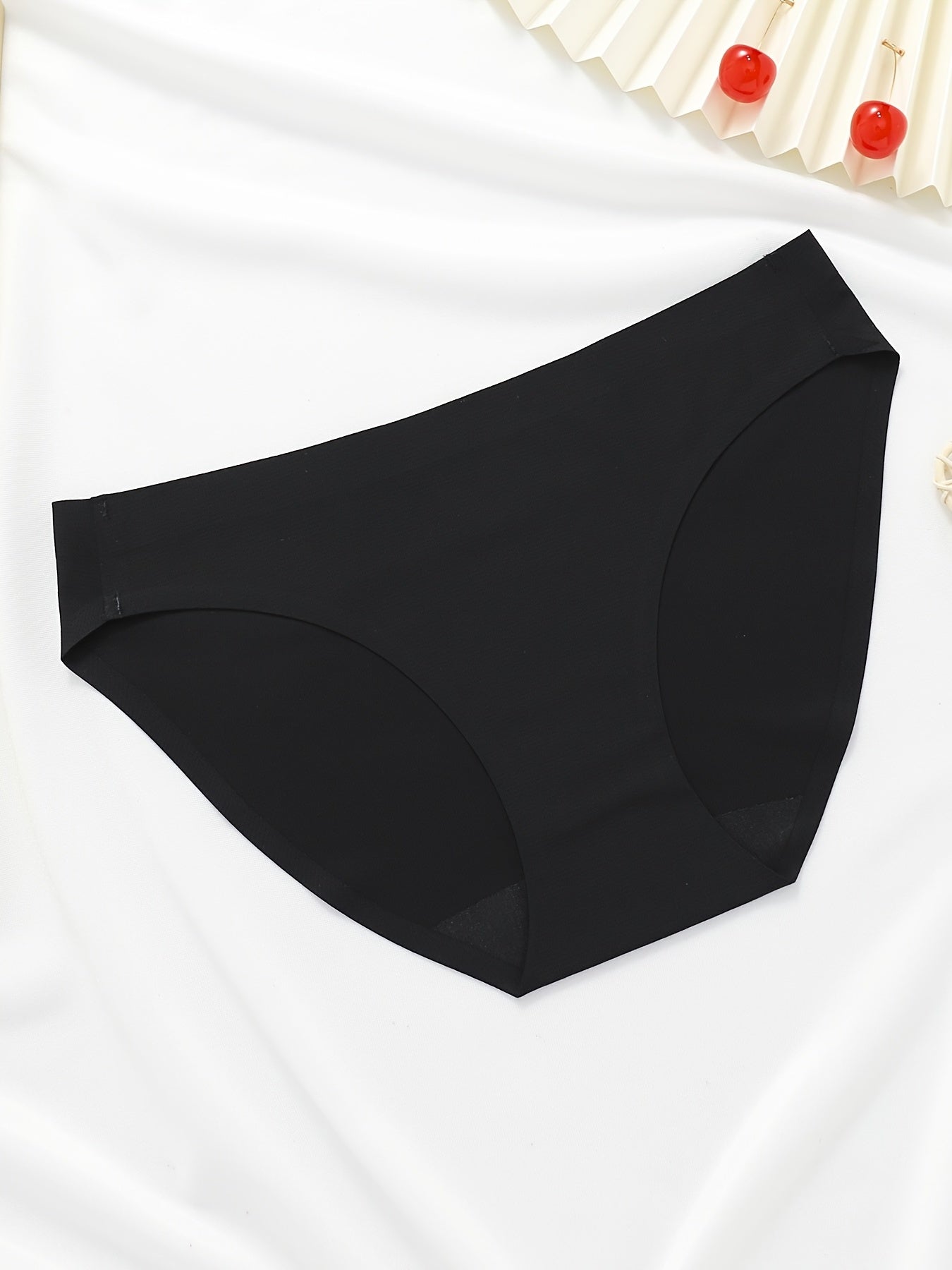 7pcs Mixed Color Bikini Panties, Breathable & Soft Elastic Panties, Women&