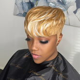Pixie Cut Wig For Women Human Hair 613 Mixed 27