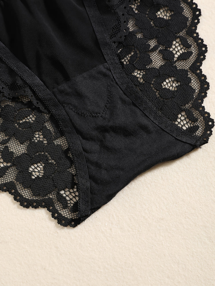 Romantic Lace Embroidery Lingerie Set - Soft & Breathable Push-Up Bra with Sheer Panty - Perfect Seductive Valentines Gift for Her - Womens Comfortable Intimate Wear - Lena & Miles Exquisite Boutique LLC.