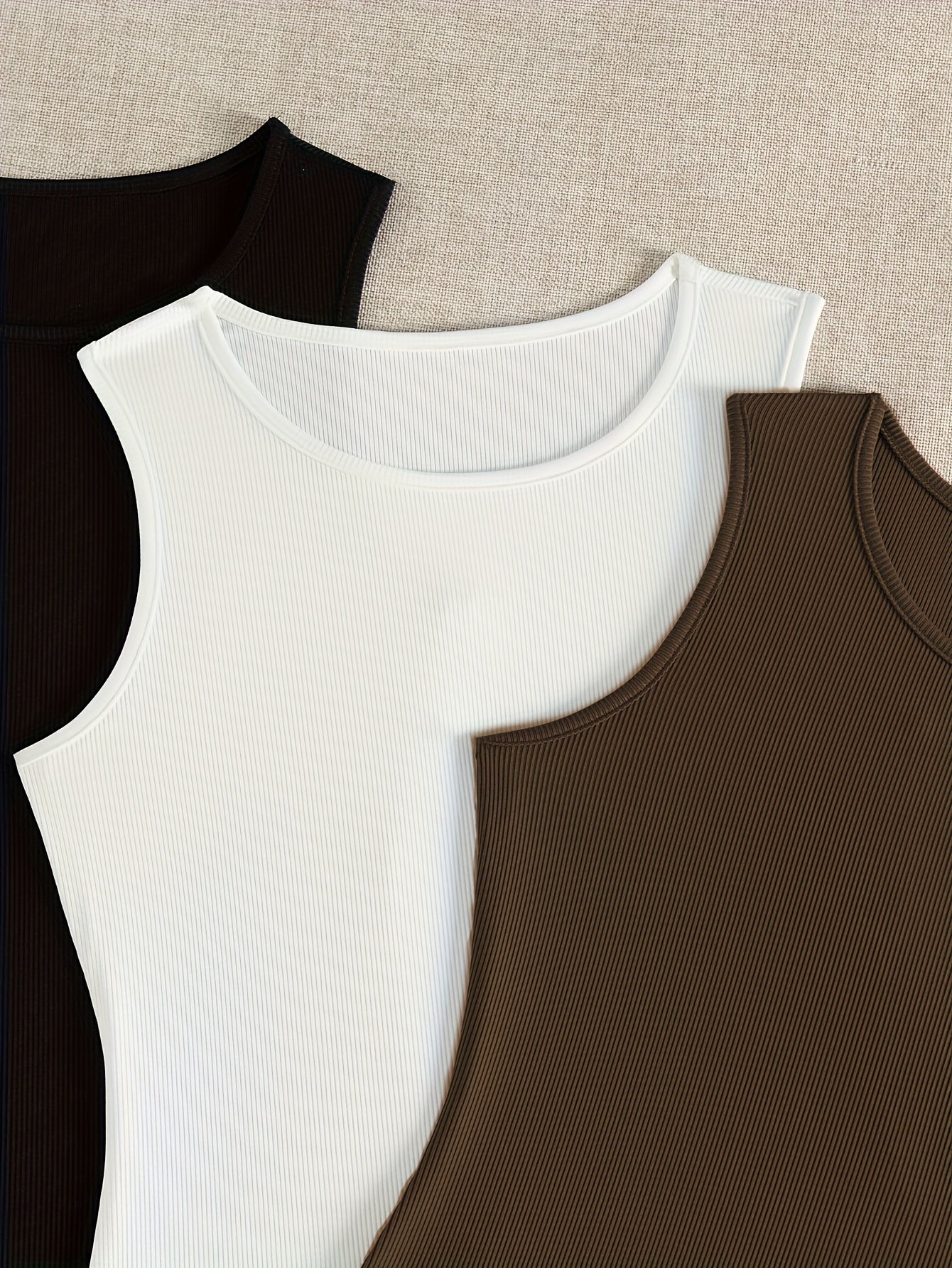 3-Pack Versatile Sleeveless Bodysuits for Women - Form-Fitting Crew Neck Design, Everyday Comfort & Style in a Bodycon Fit - Lena & Miles Exquisite Boutique LLC.