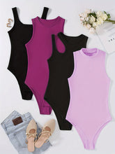 4 Pack Vibrant Solid Color Bodysuits - Lena & Miles Exquisite Boutique LLC.