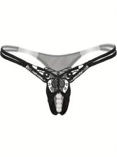 Sexy Butterfly Embroidery Thongs - Sheer Mesh Panties With Open Crotch For Women&