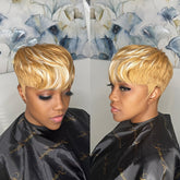 Pixie Cut Wig For Women Human Hair 613 Mixed 27