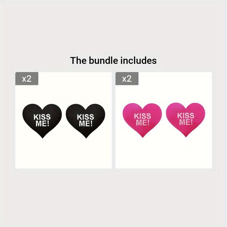 Invisible Heart-Shaped Nipple Covers - Self-Adhesive & Anti-Convex - Perfect for Women&