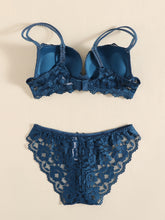 Romantic Lace Embroidery Lingerie Set - Soft & Breathable Push-Up Bra with Sheer Panty - Perfect Seductive Valentines Gift for Her - Womens Comfortable Intimate Wear - Lena & Miles Exquisite Boutique LLC.