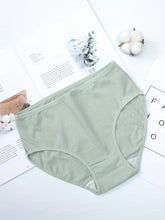 5pcs Simple Solid Briefs, Comfy & Breathable High Waist Stretchy Intimates Panties, Women&