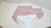 4pcs Cartoon Print Colorblock Briefs, Soft & Comfort High Waist Intimates Panties, Women&