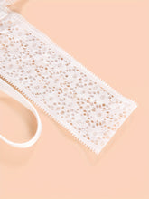 High Waist Criss Cross Floral Print Semi-Sheer Thong Panties - Strappy Lace Women&