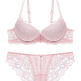 Romantic Lace Embroidery Lingerie Set - Soft & Breathable Push-Up Bra with Sheer Panty - Perfect Seductive Valentines Gift for Her - Womens Comfortable Intimate Wear - Lena & Miles Exquisite Boutique LLC.