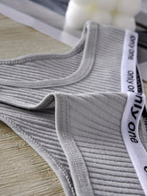 7pcs Letter Tape Thongs, Comfy & Skin-friendly Low Waist Intimates Panties, Women&