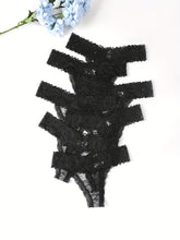 7pcs Floral Lace Cheeky Thongs, Sultry Semi-sheer Low Waist Panties, Women&