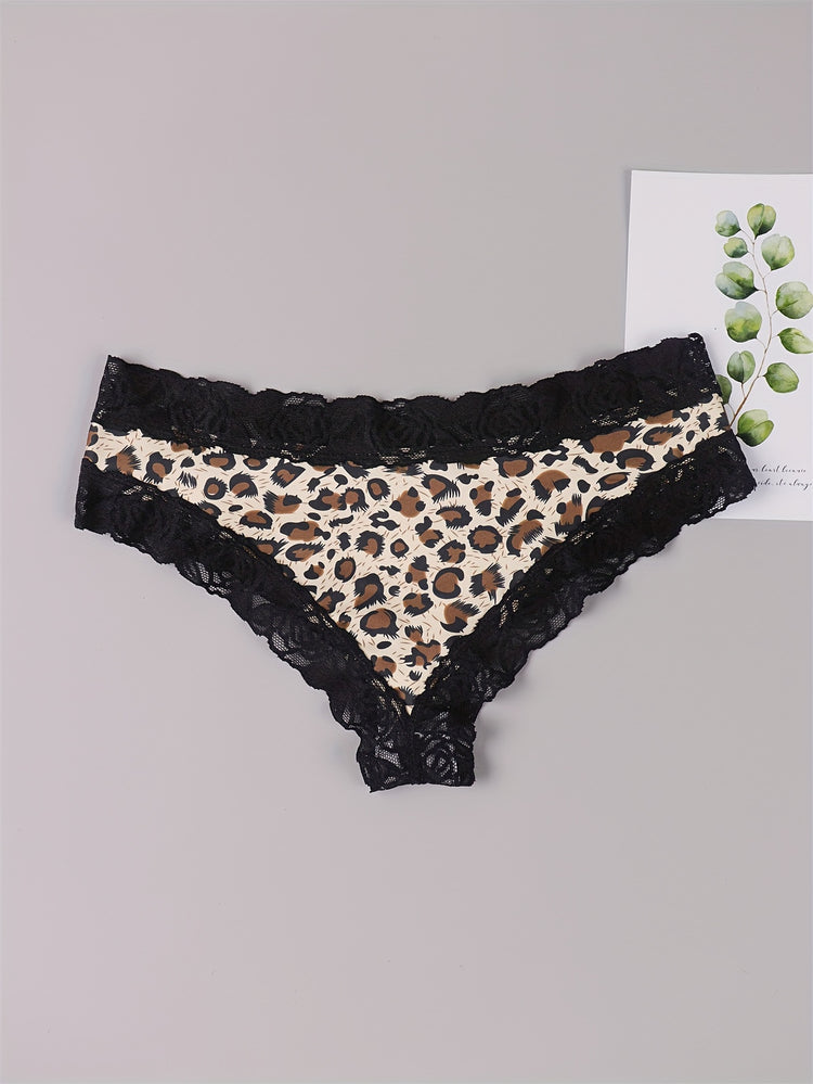 Adorable Heart Print Hipster Panties with Festive Lace Trim - Low Waist, Soft & Comfortable Intimates for Women - Perfect Kings Day Lingerie - Lena & Miles Exquisite Boutique LLC.