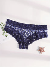 Adorable Heart Print Hipster Panties with Festive Lace Trim - Low Waist, Soft & Comfortable Intimates for Women - Perfect Kings Day Lingerie - Lena & Miles Exquisite Boutique LLC.
