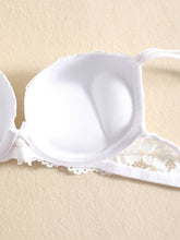 Romantic Lace Embroidery Lingerie Set - Soft & Breathable Push-Up Bra with Sheer Panty - Perfect Seductive Valentines Gift for Her - Womens Comfortable Intimate Wear - Lena & Miles Exquisite Boutique LLC.