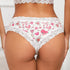 Adorable Heart Print Hipster Panties with Festive Lace Trim - Low Waist, Soft & Comfortable Intimates for Women - Perfect Kings Day Lingerie - Lena & Miles Exquisite Boutique LLC.
