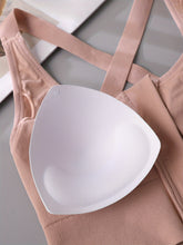 3pcs High-Support Criss Cross Back Sports Bras - Breathable, Shockproof, Removable Padding, Mid-Elasticity, Zipper Front Closure - Womens Fitness Lingerie & Underwear for High-Impact Activities - Lena & Miles Exquisite Boutique LLC.