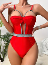 Vibrant Colorblock Slip Teddy Bodysuit - Seductive Hollow Out Design, Push Up Enhancement, Daring Backless Style, Sleek Slip Design - Exclusively for Women, Alluring Sexy Lingerie, Essential Underwear for Everyday Wear - Lena & Miles Exquisite Boutique LLC.