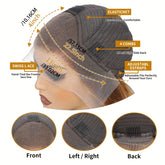 Highlight Ombre 13x4 Lace Front Wig Human Hair Pre Plucked HD Transparent 4/27 Honey Blonde Lace Frontal Wigs With Baby Hair 200% Density Colored Water Wave Lace Front Wig Human Hair For Women - Lena & Miles Exquisite Boutique LLC.