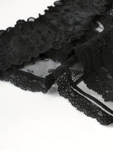 7pcs Floral Lace Cheeky Thongs, Sultry Semi-sheer Low Waist Panties, Women&