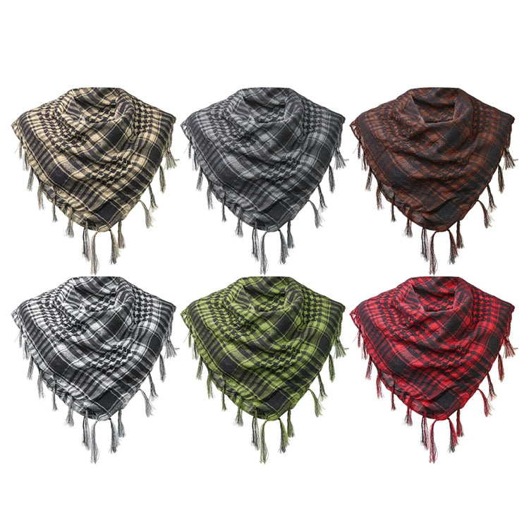 Winter Scarf Plaid Hijab Bandana Hiking Scarves - Lena & Miles Exquisite Boutique LLC.