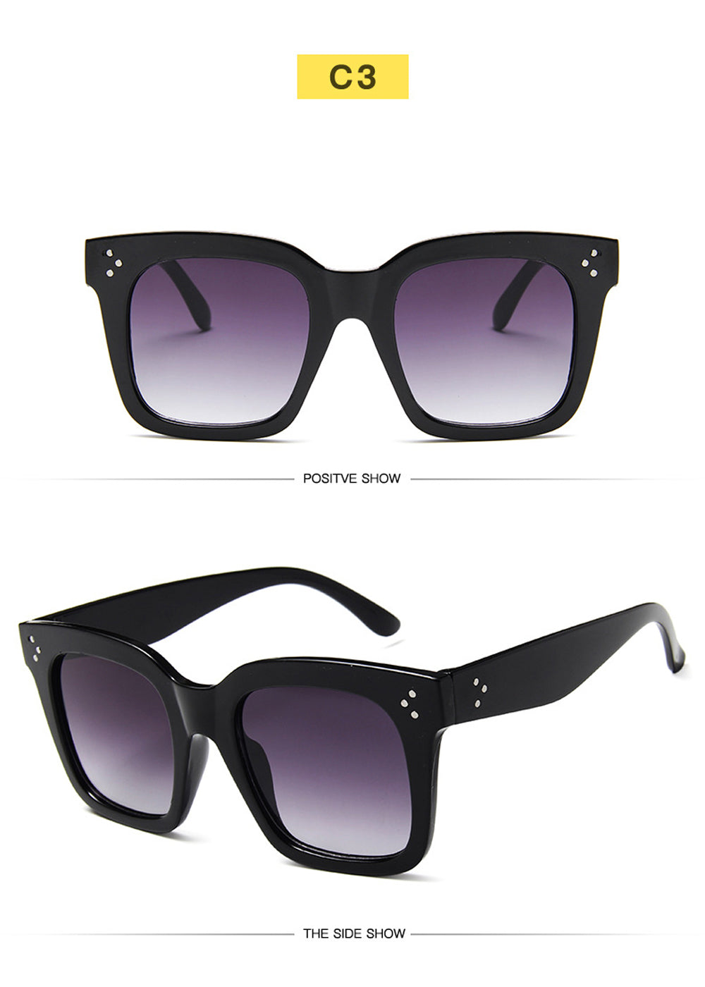 2025 Sunglasses Lady Flat Top Eyewear Lunette - Lena & Miles Exquisite Boutique LLC.